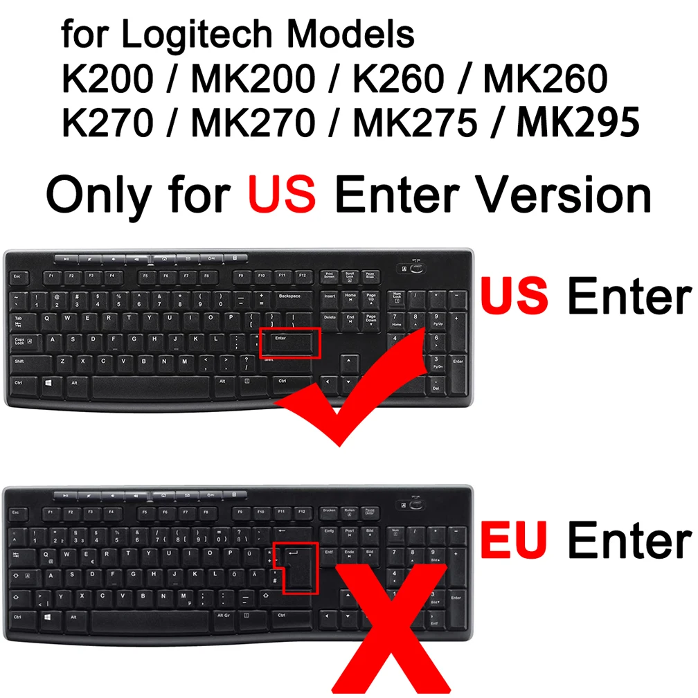 キーボードカバーロジクールk0 K260 K270 Mk0 Mk260 Mk270 Mk275 Mk295有線クリアブラックフィルムのシリコーンtpuケース薄型 Keyboard Covers Aliexpress