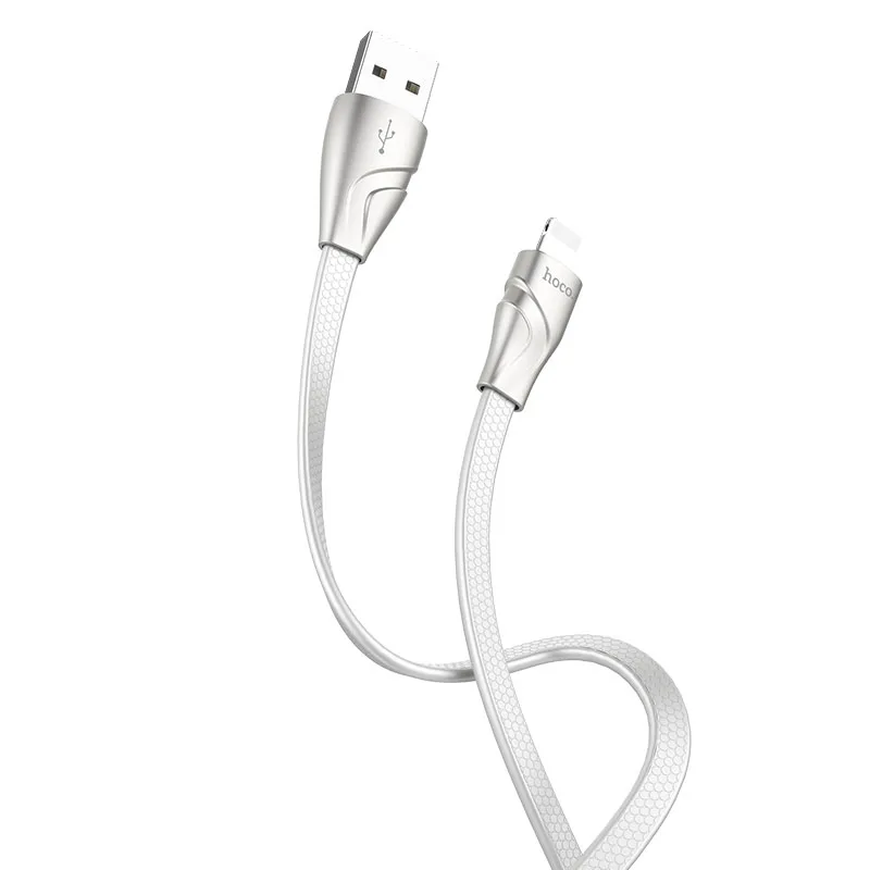 HOCO U57 30 шт./лот 1,2 м Прочный USB кабель для iPhone кабель Micro кабель для samsung USB кабель провод зарядного устройства - Цвет: white for iPhone