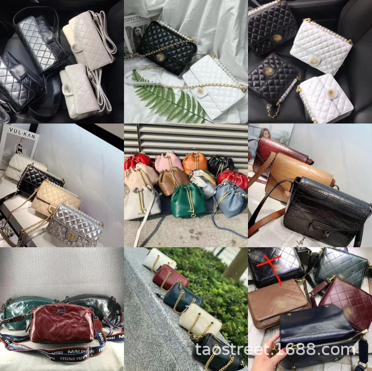

Guangzhou Overstock WOMEN'S Leather Bags Full-grain Leather Stock Live Supply of Goods Special Offer Shoulder Bag Shoulder Bag