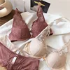 Sexy Backless Bra And Panty Set Lace Front Closure Seamless Push Up Underwear deep-v neck brassiere Briefs Women Lingerie Sets ► Photo 2/6