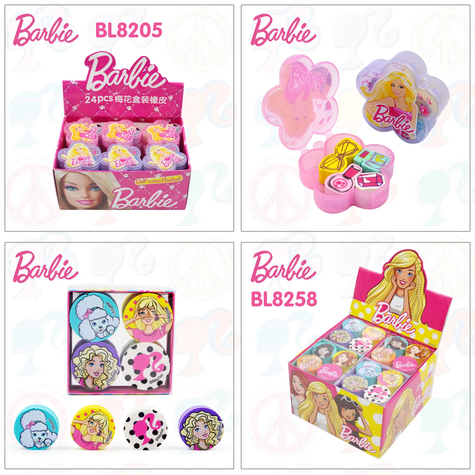 

New Style Princess Series Genuine Product Cartoon Cute Creative Rubber Eraser Set Boxed Students Gift