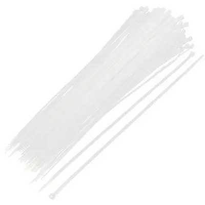 

100Pcs 4.4mm x 350mm White Nylon Wire Cable Zip Tie Warp Fastener