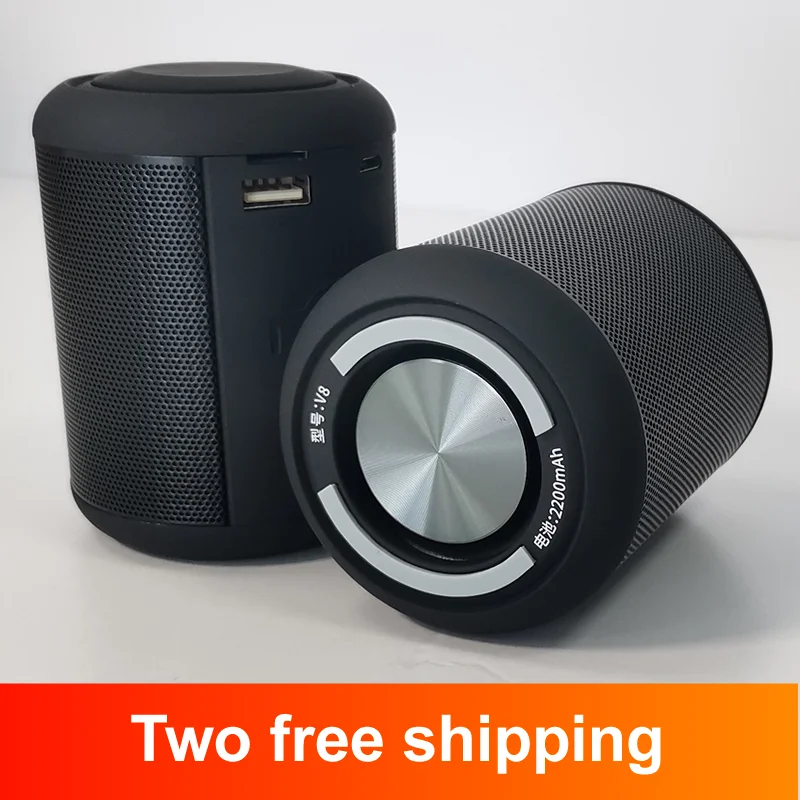 

Mini Portable Bluetooth Speakers Box V8 Subwoofer Stereo Shocked HiFi Sound Office Handsfree FM TF Usb AUX Outdoor Audio Player