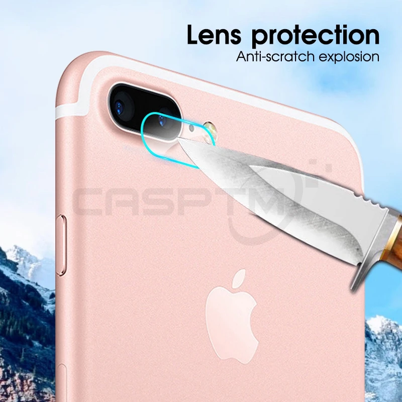 

Casptm Back Camera Lens Protector Clear Film For iPhone 7 8 Protective Film For iPhone 7 8 Plus Full HD Tempered Glass