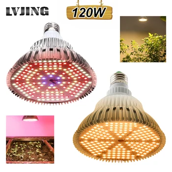 

LVJING LED Grow light 100W 120W Full Spectrum Fitolamp Hydroponics Phyto Lamp For Indoor Vegs Flower Seedlings Plants Lighting