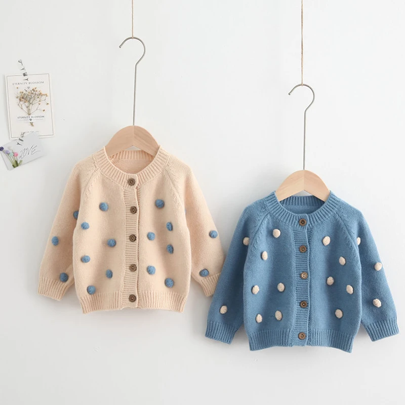 

Baby Girl Knitted Sweater 2019 Autumn New Cardigan Sweater Single-Breasted Jacket Korean Children'S Knitted Jacket
