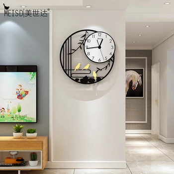 

MEISD Quality Acrylic Round Watch Wall Quartz Clocks Traditional Chinese Wall Art Hanging Room Horloge Home Decor Free Shipping