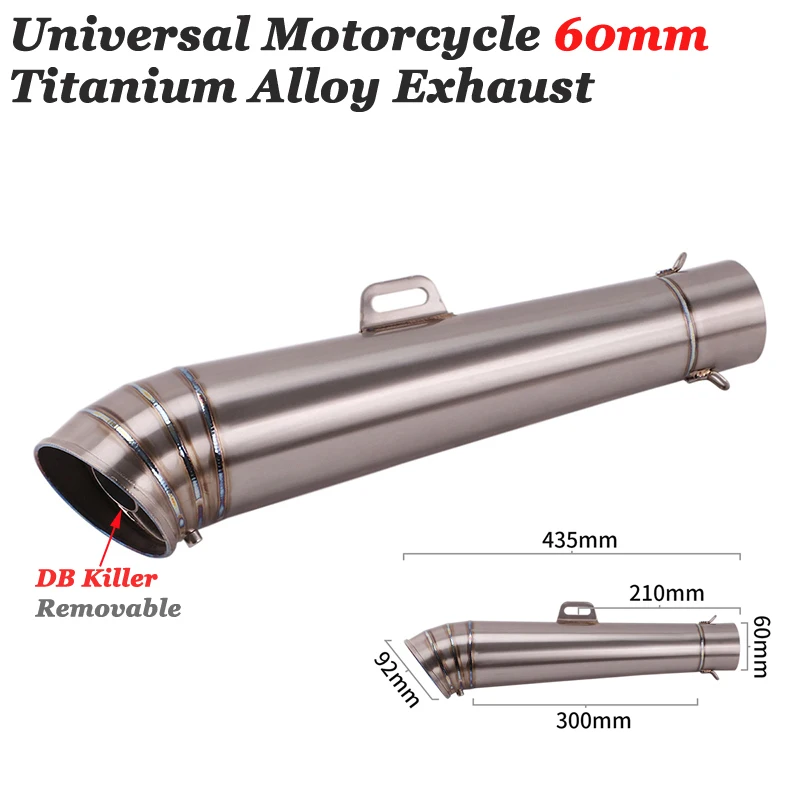 

60mm Universal Motorcycle GP Exhaust Escape Modified Titanium Alloy Muffler DB Killer Silencer For R6 Z900 ATV CBR1000RR S1000RR