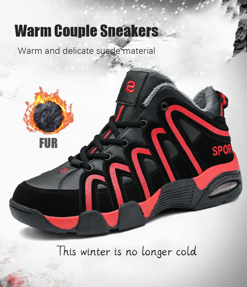 Damyuan/; зимние женские кроссовки с воздушной подушкой; удобная обувь с мехом для влюбленных пар; уличная Нескользящая прогулочная повседневная обувь для бега