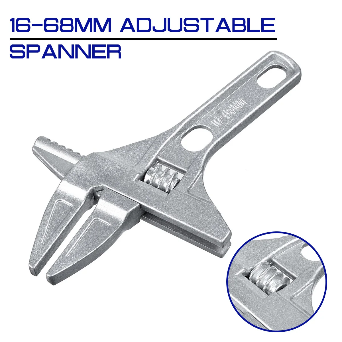 Универсальный 16-68 мм алюминиевый сплав ключ гаечный ключ инструмент регулируемый короткий обезьяна гаечный ключ ручные инструменты домашний душ ванная комната ремонт