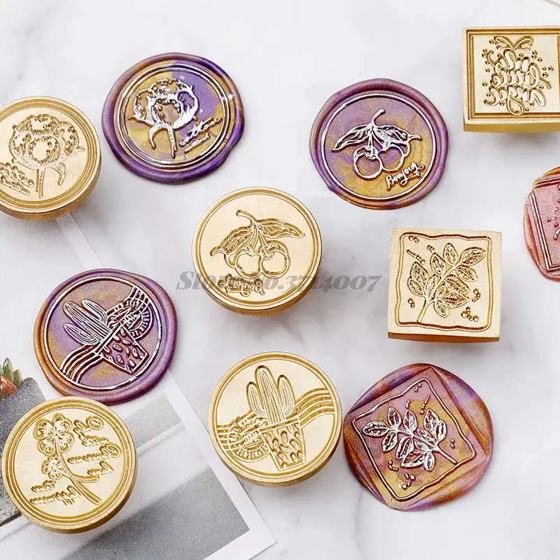 2022 Plant Rose Flower Wax Seal Stamp Retro Life Tree Cat Butterfly Antique Scrapbooking HEAD Wedding Decorative Invitation