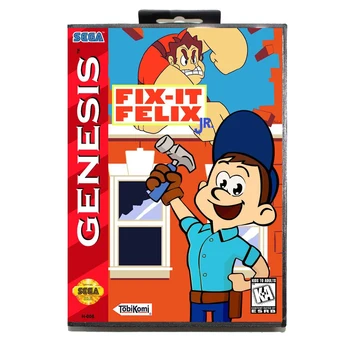 

16 bit MD Memory Card With Box for Sega Mega Drive for Genesis Megadrive - Fix It Felix Jr US Version