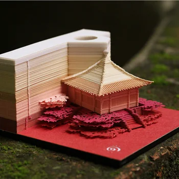

DIY Kiyomizu Temple Note Sheets Paper Art 3D Stick Notes Decoration Stickers Papers Card Craft Creative Post Notes Notepad