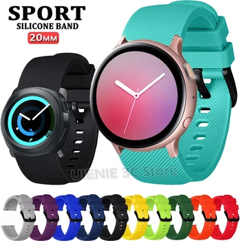 

For Active 2 Silicone Strap Watchband for Samsung Galaxy Watch 3 41mm/Gear S2 /Galaxy 42mm Bracelet Replacement Wristband Correa