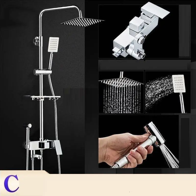 Piscina Salle Bain Doccia Duschset Torneira Lavabo Conjunto De Regadera Do Banheiro Ducha Chuveiro Douche Душевая система для ванной комнаты