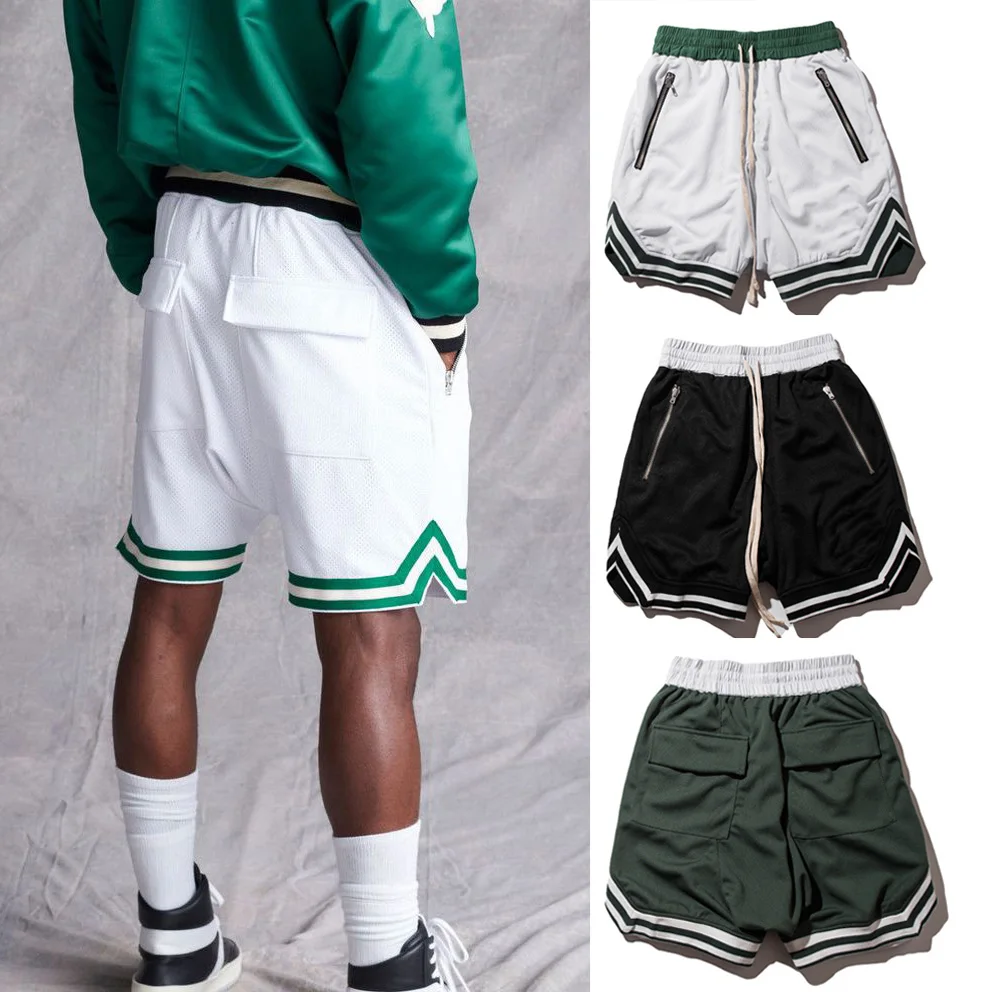 Men Shorts 2021 Basketball Joggers Sweatpants Casual Fast drying Black Summer Mesh Short Pants