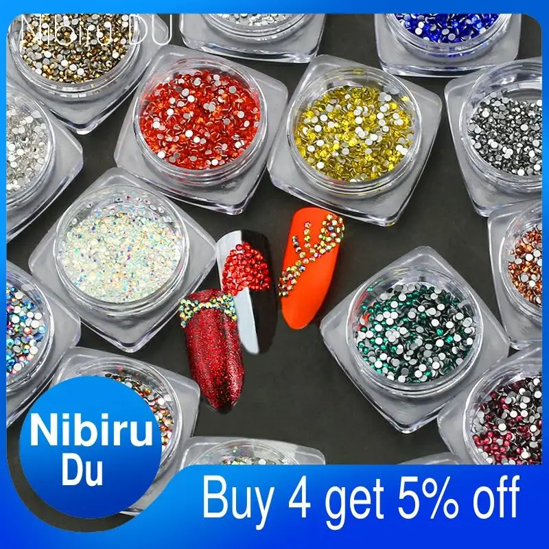 

450 pcs/box SS3 Glass Rhinestone Smallest Size Crystal Flat Back Nail Rhinestones For Nails Art 3D Decorations Stones
