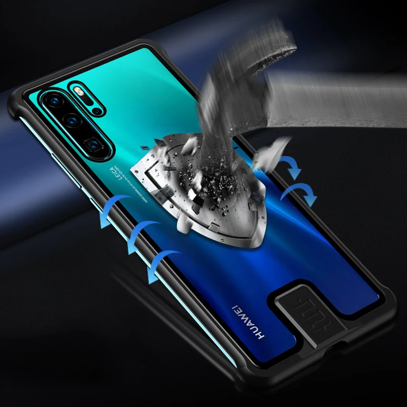 Жесткий чехол из закаленного стекла для Huawei P30 Pro металлический корпус