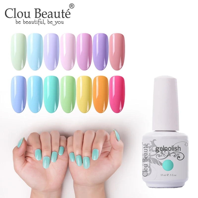 Гель-лак для ногтей Clou Beaute неоновый цветной лак дизайна УФ-светодиодный 15 мл |