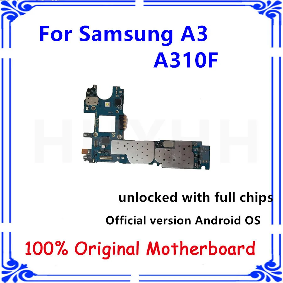 Разблокированный для samsung Galaxy A3 A310F материнская плата Android OS карта/панель официальная материнская плата rom 16 Гб хорошее использование протестированная плата