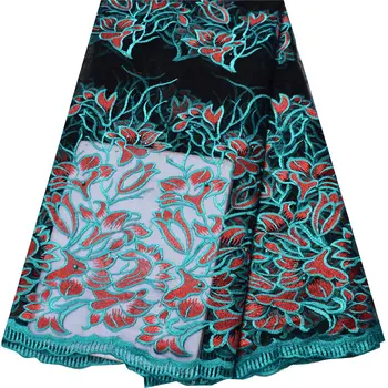 

French Mesh Nigerian Lace Fabrics High Quality Lace Tulle African Lace Fabrics For Wedding Dress N2817