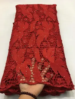 

nigerian lace fabric 2020 high quality lace fabric for party latest tissu african guipure lace with stones Water soluble lace