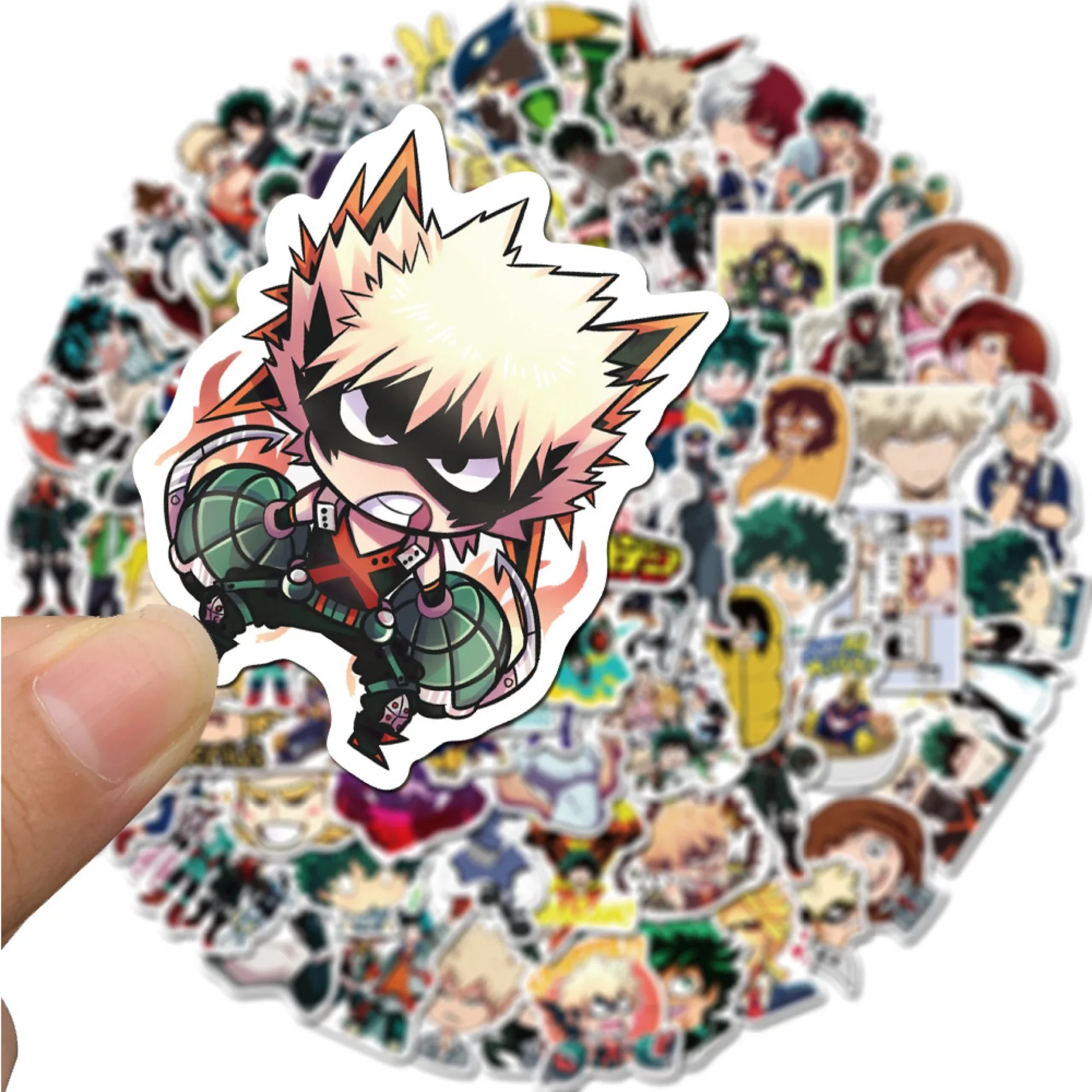 50/100pcs Anime My Hero Academia 스티커 노트북 스케이트 보드 Izuku Midoriya Might Boku No Hero Academia 캐릭터 스티커