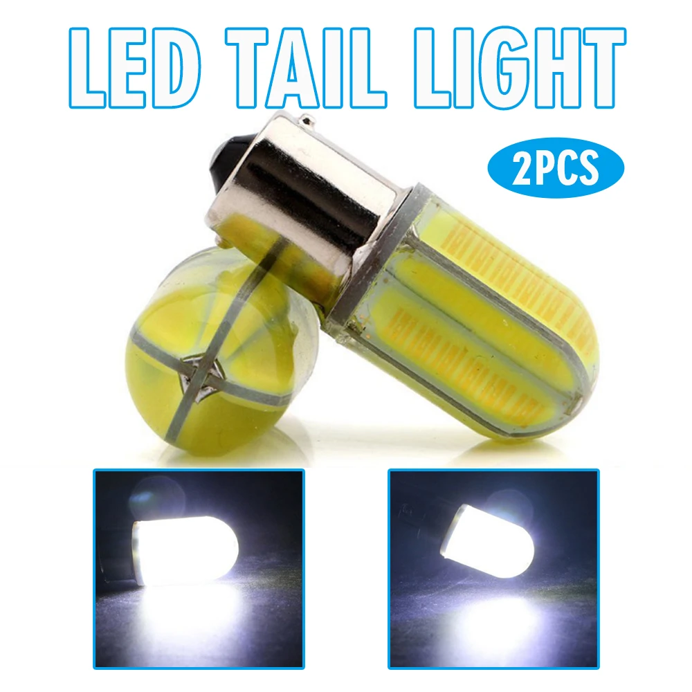 

2 Pcs COB LED Turn Signal Sidelight Auto Car Backup Tail Brake Stop Light Lamp Driving Light Lamp DRL Car Lights