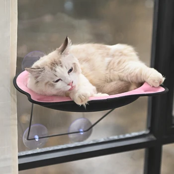 

Cats Bed Cats Window Perch Window Seat Suction Cups Space Saving Hammock Pet Resting Seat Shelves AUG889