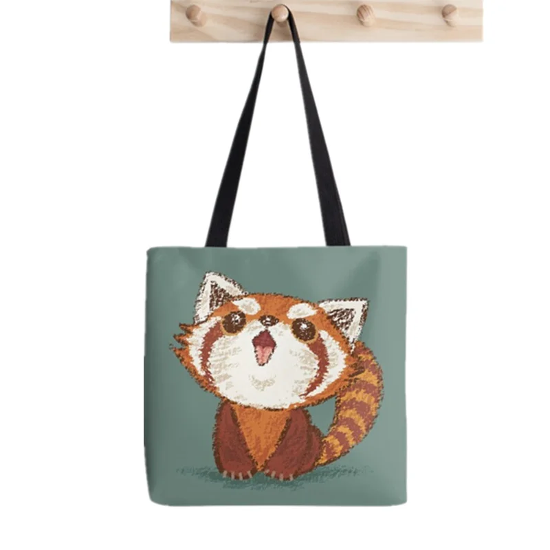 Shopper Red Hair Crying Comic Girl Printed Tote Bag women Harajuku shopper handbag girl Shoulder shopping bag Lady Canvas Bag