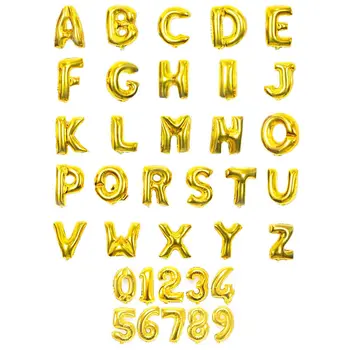 

16 Inch Number Balloons Figures Name Gold Letter Ballon Wedding Balloons Birthday Party Decorations Adult Kids Babyshower baloon