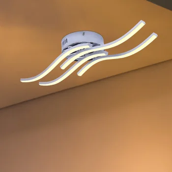 

Indoor Modern LED Ceiling Light Wave Shaped Home Decoration Living Room Bedroom Ceiling Lamp Lighting Fixture Surface Mount