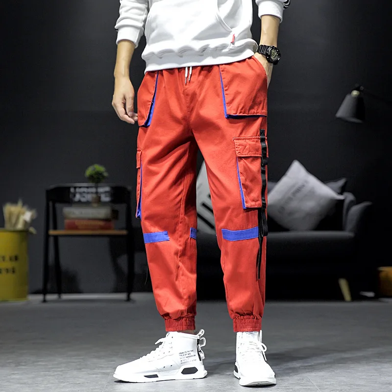 

2020 Spring Main Push Large Size Japanese-style Exterior Contrast Color Workwear Capri Pants Trousers M-5x Hk13