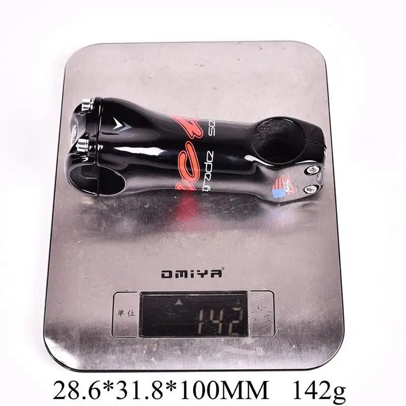 Carbon stem KRSEC T800 28.6*31.8mm 6 Degree Road/MTB 3K Gloss Carbon fiber Stems Bike Parts 90/100/110MM Bicycle Stem