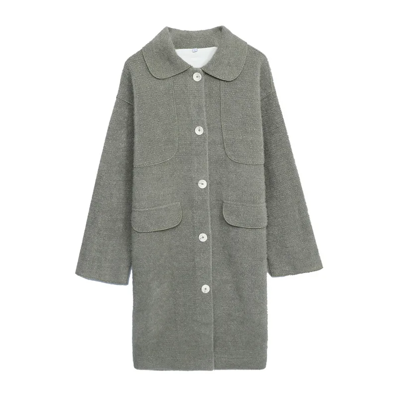 Длинное шерстяное пальто размера плюс, элегантная женская куртка cappotto donna, пальто женское, DZA032