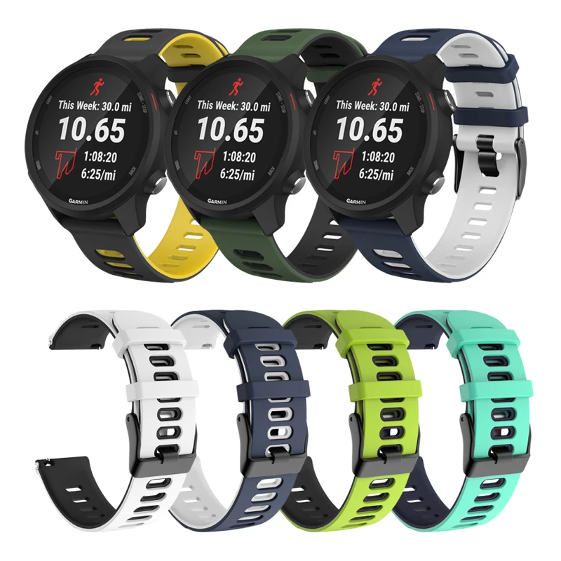 Для Garmin Forerunner 245/245 M/Vivoactive 3/Vivomove HR Спортивные Мягкие силиконовые сменные часы ремешок умные часы с ремнем запчасти