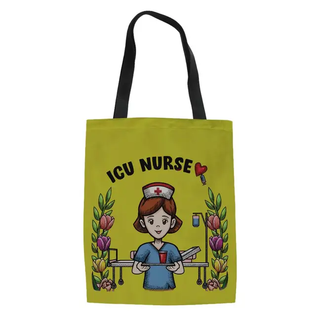 FORUDESIGNS Women's Shopping Bag Cartoon ICU Nurse 3D Prints Women Tota  Bags Lab Science Canine Brand Design Ladies Reusable Bag - AliExpress  Luggage & Bags