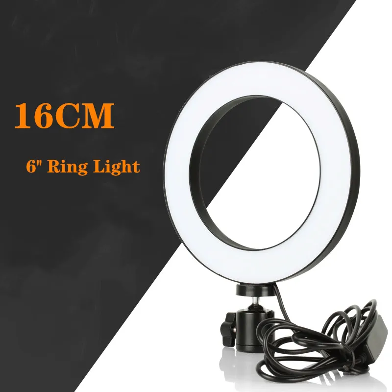 

6'' 16CM LED Ring Light fill Lamp USB powered Selfie Kit Dimmable f/Makeup Camera photography Phone Youtube Live stream Video