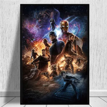 

New Movie Avenger Alliance Poster Characters Oil Painting on Canvas Posters and Prints Cuadros Wall Art Pictures For Living Room