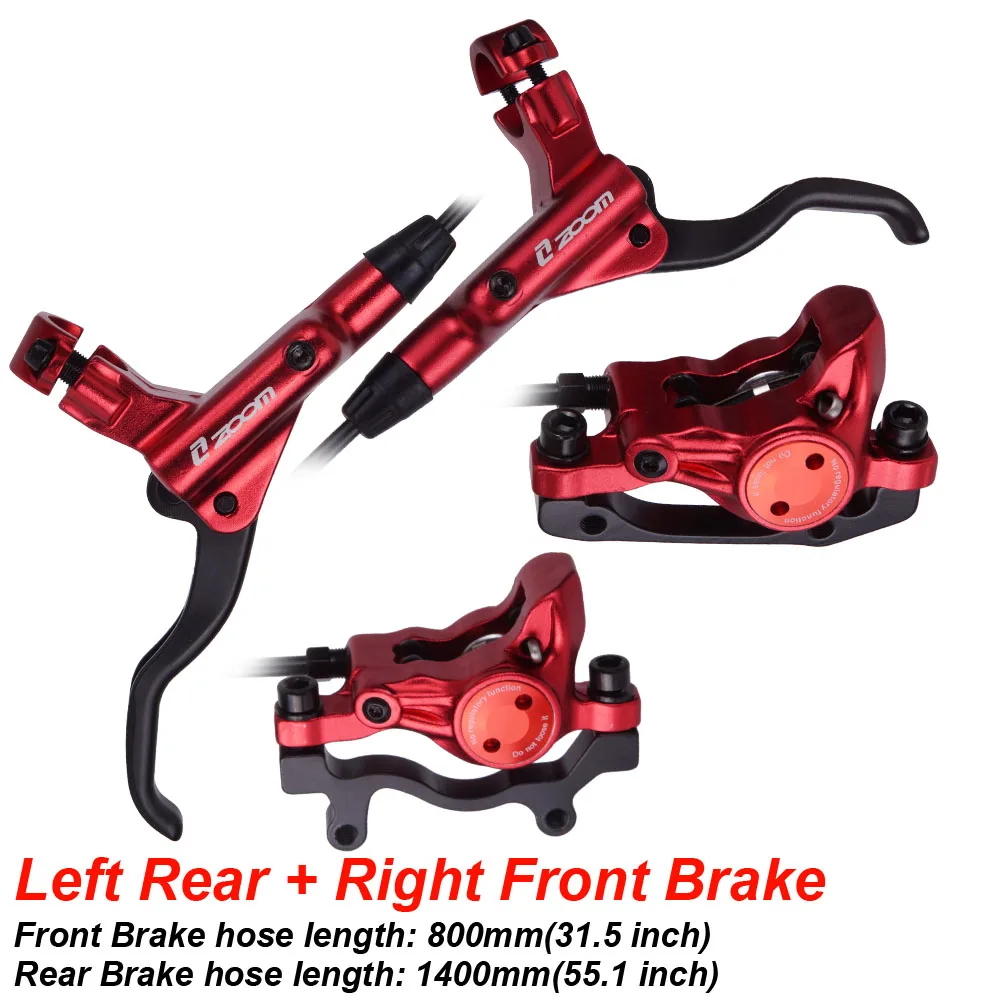 LR RF Brake Red MTB дорожный велосипед гидравлический дисковый тормозной суппорт передний задний 800/1400 мм комплект для горного велосипеда масляный дисковый тормозной комплект - Цвет: LR RF Brake Red