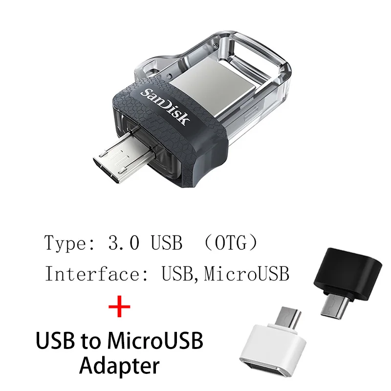 Sandisk Флешка 128 Гб 64 ГБ 32 ГБ 256 Гб OTG USB флеш-накопитель 32 64 128 16 ГБ флеш-накопитель 3,0 USB флешка диск на ключе память для телефона - Цвет: SDDD3 A