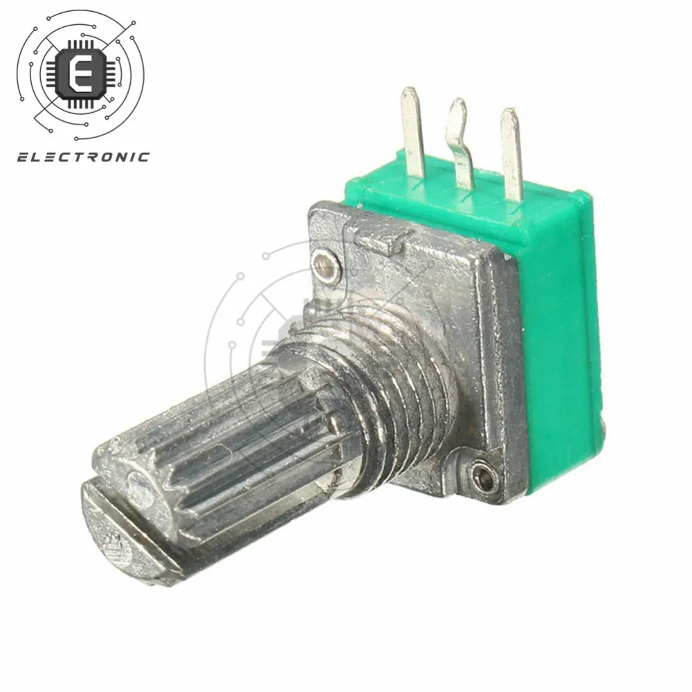5PCS 6MM 3 Pin Knurled Shaft Single Linear B10K Ohm Rotary Potentiometer for DVD Player