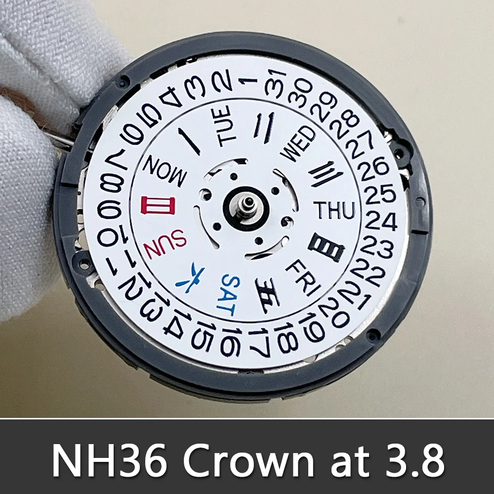 Crown at  Mechanical Watch Movement NH36 White Datewheel 24 Jewels Seiko  Watch Parts Accessories SOD Clock Man|Dụng cụ & Bộ sửa chữa| - AliExpress