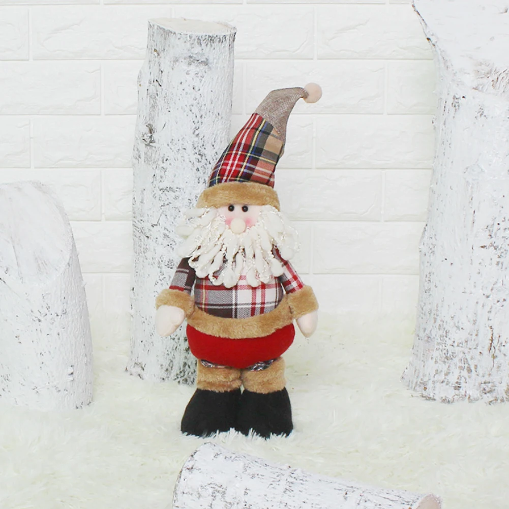 

Christmas Telescopic Dolls Cartoon Santa Shape Non-woven Doll Doll Hanging Ornament Soft Stuffed Doll Gift for Kids Adults 1pc