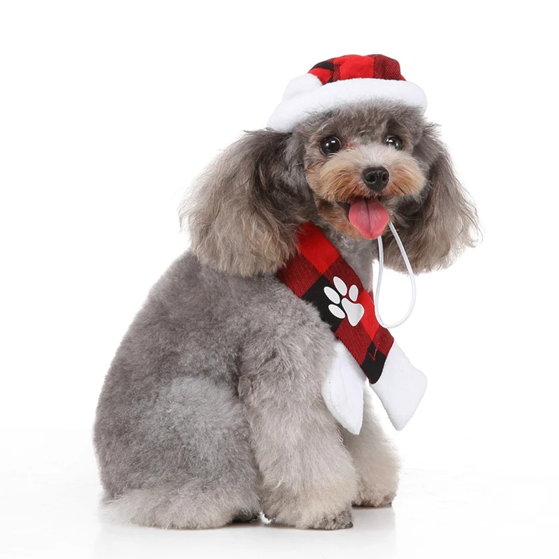 Одежда для домашних животных для собак рождественский костюм для косплея шляпа и шарф набор для домашних животных фестиваль Наряды маленькие и средние собаки