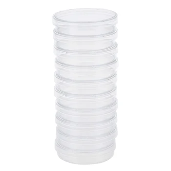

10 pcs 60mm x 15mm polystyrene sterilized Petri dishes with lids Clear