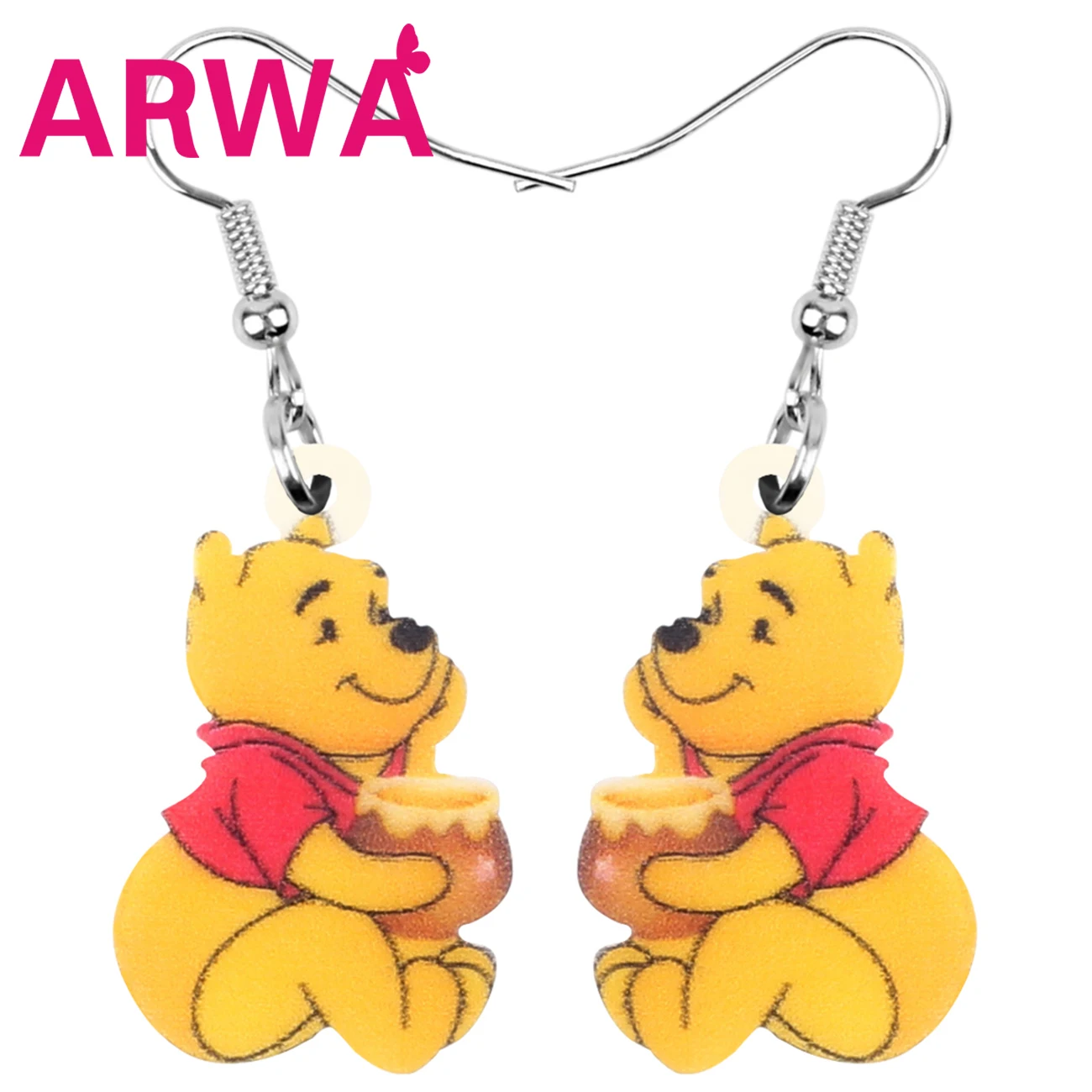 ARWA акриловые серьги с рисунком медведя из мультфильма милые висячие принтом