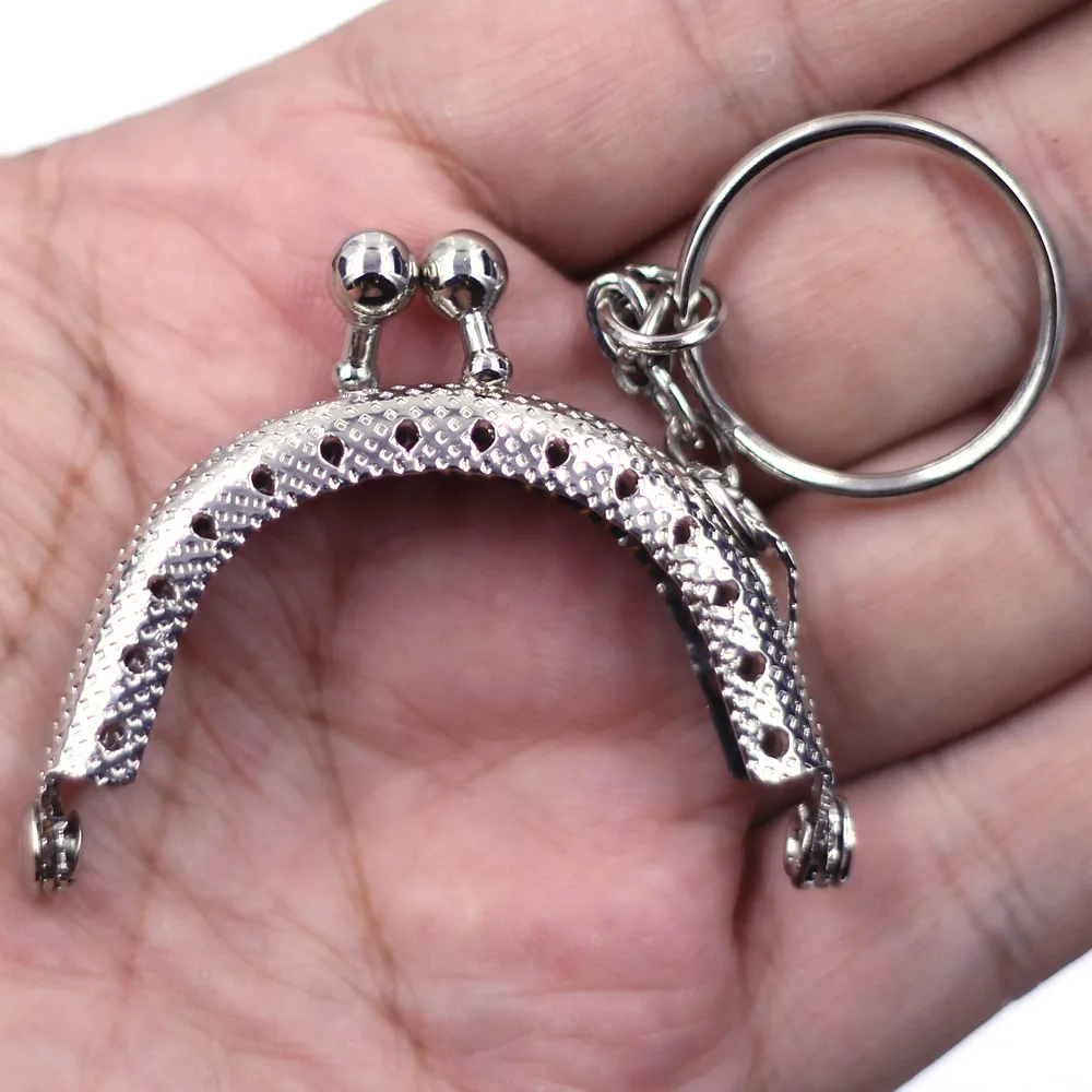 30Pcs Kiss Clasps Lock Buckles Key Rings Arch Coin Purse Bag Frames DIY Hardware Handbag Clutch Handle 5cm