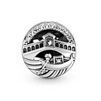 

2020 Summer New 100% Real 92 5 Venice Rialto Bridge Openwork Charms Beads fit Original 3mm Bracelets Women DIY Jewelry