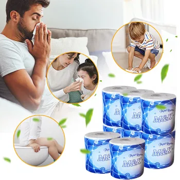 

Hollow Replacement Roll Paper Print Interesting Toilet Paper Table Kitchen Pape Household Protective Tissues Disinfection #RG